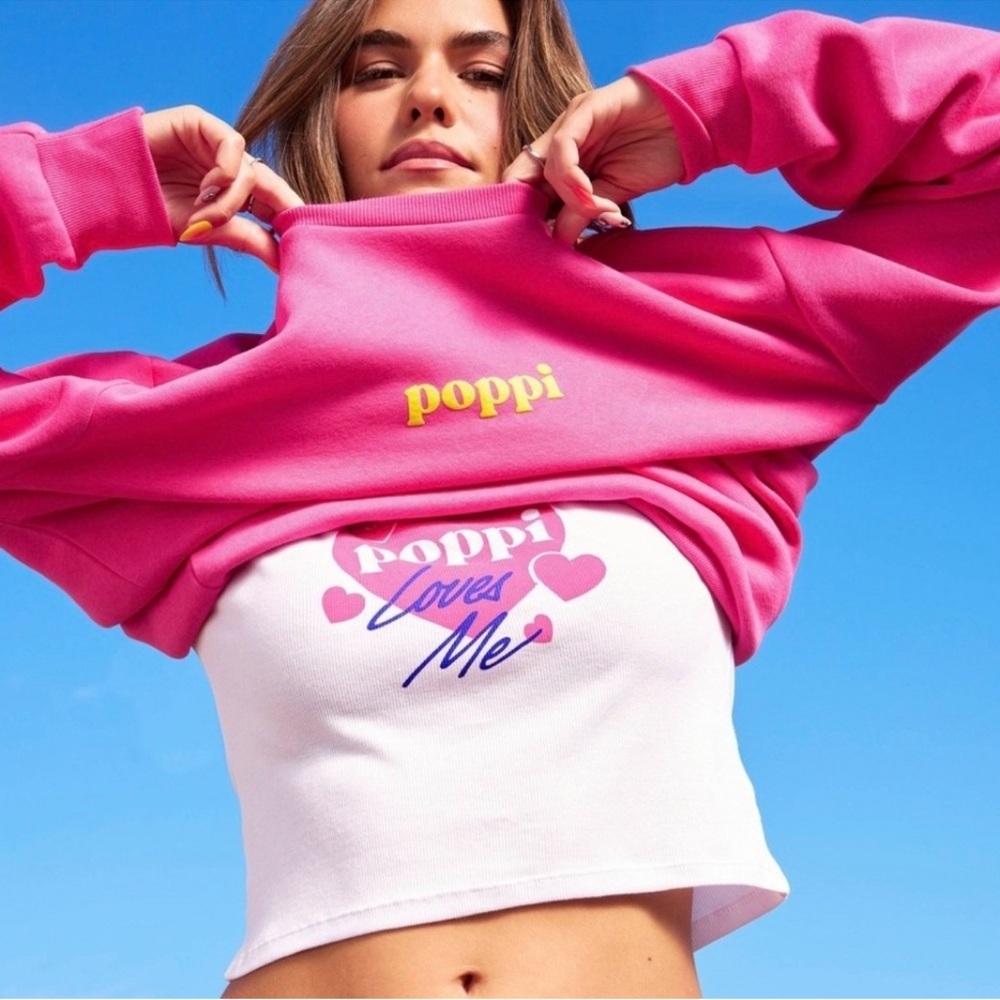 Pop Vibrant Pink Sweatshirt for Women